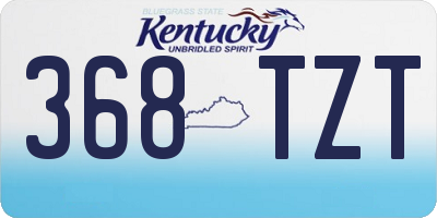 KY license plate 368TZT