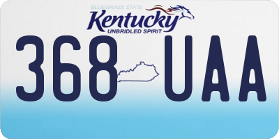 KY license plate 368UAA