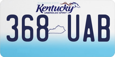 KY license plate 368UAB