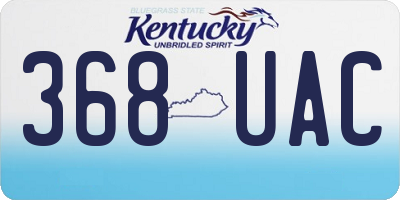 KY license plate 368UAC