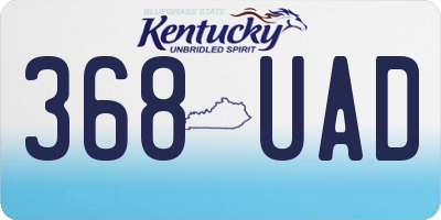 KY license plate 368UAD