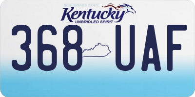 KY license plate 368UAF