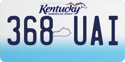 KY license plate 368UAI