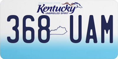 KY license plate 368UAM