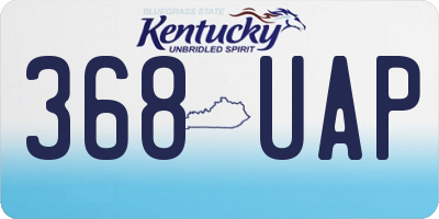 KY license plate 368UAP