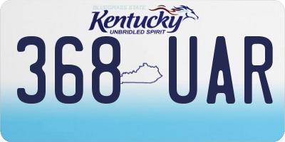 KY license plate 368UAR