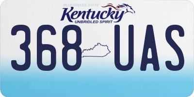 KY license plate 368UAS