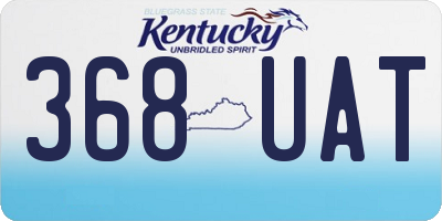 KY license plate 368UAT