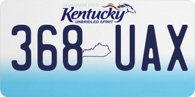 KY license plate 368UAX