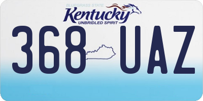 KY license plate 368UAZ
