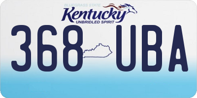 KY license plate 368UBA