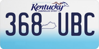 KY license plate 368UBC