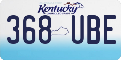 KY license plate 368UBE