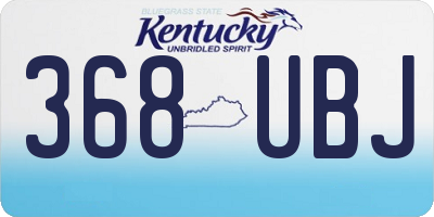 KY license plate 368UBJ