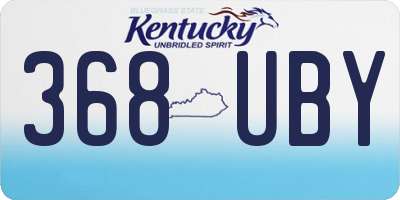 KY license plate 368UBY