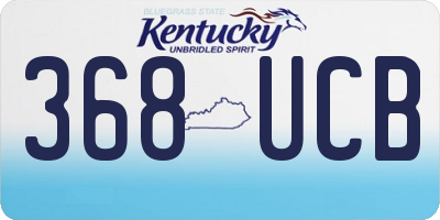 KY license plate 368UCB