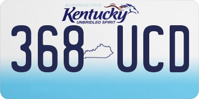 KY license plate 368UCD