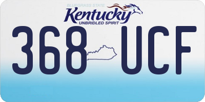 KY license plate 368UCF