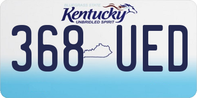 KY license plate 368UED