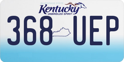 KY license plate 368UEP