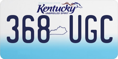 KY license plate 368UGC