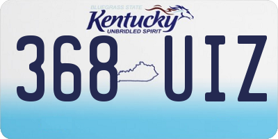 KY license plate 368UIZ