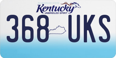 KY license plate 368UKS