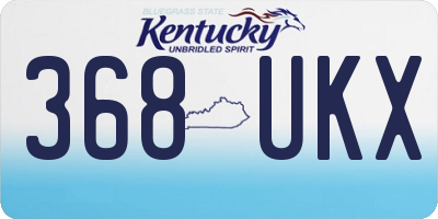 KY license plate 368UKX