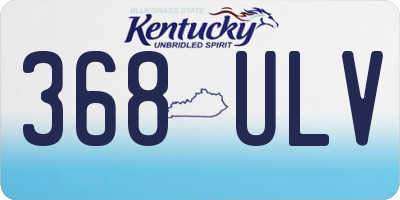 KY license plate 368ULV