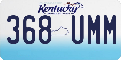 KY license plate 368UMM