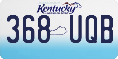KY license plate 368UQB