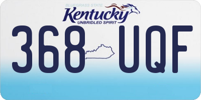 KY license plate 368UQF