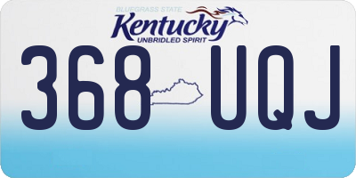 KY license plate 368UQJ