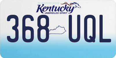 KY license plate 368UQL