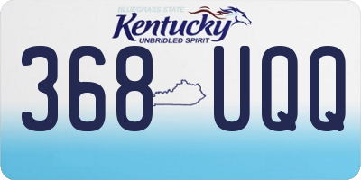 KY license plate 368UQQ