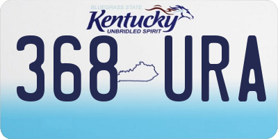 KY license plate 368URA