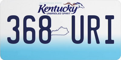 KY license plate 368URI
