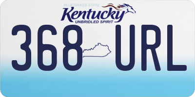 KY license plate 368URL