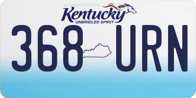KY license plate 368URN