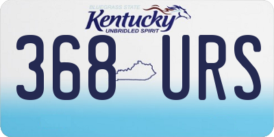 KY license plate 368URS
