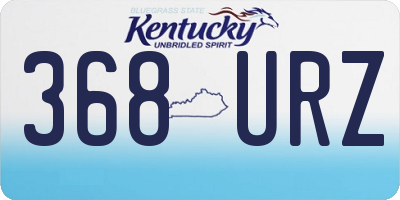 KY license plate 368URZ