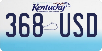 KY license plate 368USD