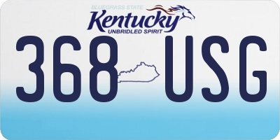 KY license plate 368USG