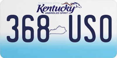 KY license plate 368USO