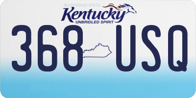 KY license plate 368USQ