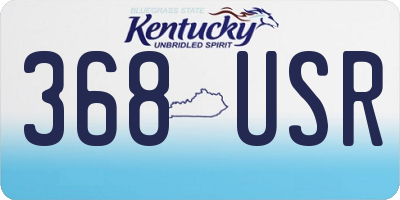 KY license plate 368USR