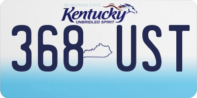 KY license plate 368UST