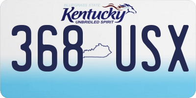 KY license plate 368USX