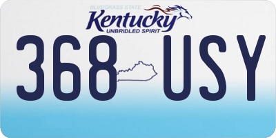 KY license plate 368USY