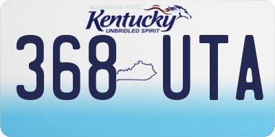 KY license plate 368UTA